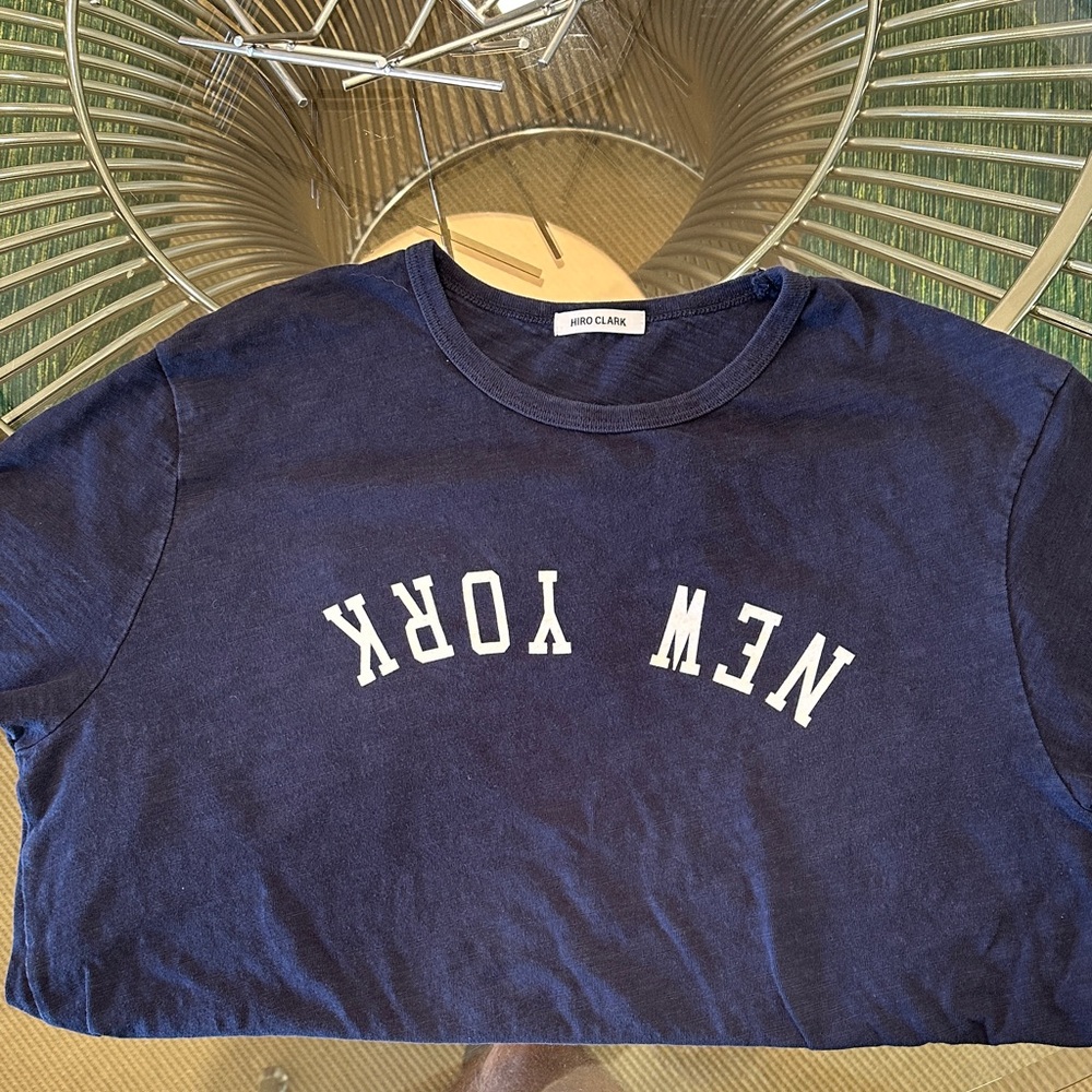 Navy Blue New York t shirt by Hiro Clark